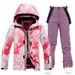 New Suit Set For Women Winter Outdoor Windproof Water-Resistant Warm Thickened Snowboard Snow Ski Jacket And Pants_desvips.com