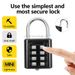 8-digit Combination Outdoor Button Waterproof Fixed Random Code Padlock Zinc Alloy Luggage Travel Smart Lock With No-Key Anti-theft_desvips.com