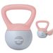 Pesa Rusa 4 Kg Kettlebell Relleno De Arena Metálica Y Mango Antideslizante Para Entreno En 19x15x25 Cm Rosa Y Gris_desvips.com