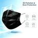100 Pieces Of Black 3-Ply Disposable Face Masks_desvips.com