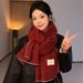 Scarf Women Christmas Spring Festival Warm Thick Versatile Trendy For Girlfriend Cold-Proof Winter Gift Light Luxury_desvips.com
