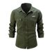 2025 Men's Spring And Autumn New European Size Washed Stretch Cotton Casual Fashion Long Sleeve Shirt_desvips.com