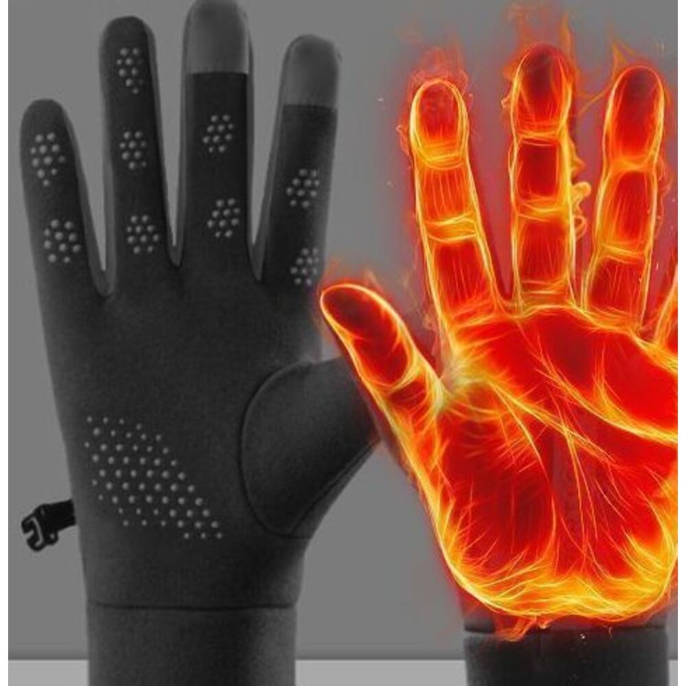 Warm For Men And Women Winter Windproof Coldproof Waterproof Anti-slip Fleece-lined Touchscreen Electric Bike Couple_desvips.com