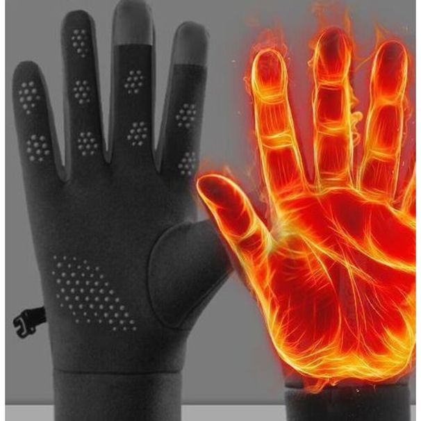 Warm For Men And Women Winter Windproof Coldproof Waterproof Anti-slip Fleece-lined Touchscreen Electric Bike Couple_desvips.com