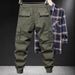 001 Spring And Autumn New Cargo For Men, Trendy Loose Fit Jogger Outdoor Hiking Tactical American Style Multi-Pocket Casual_desvips.com