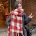 Autumn Winter New Christmas Red Warm Scarf For Women Korean Style Atmosphere Student Couple Versatile Cold-Proof Shawl_desvips.com