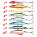 Eight Color Sinking Pencil Micro Object Small Silver Fish 5.3cm3g With Lead Block + Enhanced Three Hook Freshwater Sea Fishing Bait_desvips.com