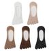 Women's Yoga Socks Anti-Slip Pilates Fitness Sports Short Five Toe Seamless Boat Socks For Spring Summer Antibacterial_desvips.com