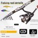 Carbon Fiber Lure Sea Telescopic Rod Spinning Reel Travel Saltwater Freshwater Fishing Set_desvips.com