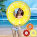 Watermelon & Orange Fruit-Shaped Adult Swim Ring - Inflatable Pool Float For Summer Fun (Durable Comfortable And Eye-Catching Design)_desvips.com