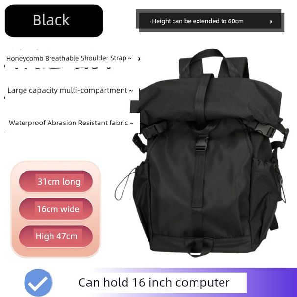 2024 New Arrival Men's Travel & Outdoor Casual Simple And Lightweight Multi-Layer Backpack Stylish Niche Style Tide_desvips.com