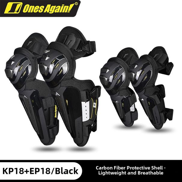 Men's Motorcycle Carbon Fiber Knee And Elbow Pads Protective Gear Anti-Fall Leg Set (4 Pieces) X Bee_desvips.com