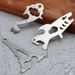 Multifunctional Outdoor Portable Multi-Shaped Keychain Bottle Opener Camping Stainless Steel Creative Tool Card_desvips.com