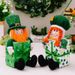 New Green Leaf Festival Decoration Irish Gift Box Figurine Display St. Patrick Girl Doll_desvips.com