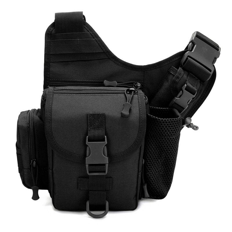 Multifunctional Fishing Tackle Bag, Wear‑Resistant Oxford Cloth Sling Shoulder Bag For Outdoor Fishing Travel_desvips.com