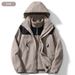 001 Outdoor Jacket 3-in-1 Men's Autumn Winter Thickened Coat Windproof Water-Repellent Two-Piece Set Mountaineering Suit_desvips.com