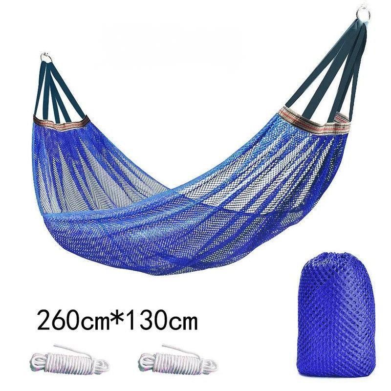 Ice Silk Hammock, Outdoor Anti-tip Mesh Camping Swing, Adult Indoor Rocking Bed, Thickened Breathable Double Hanging_desvips.com