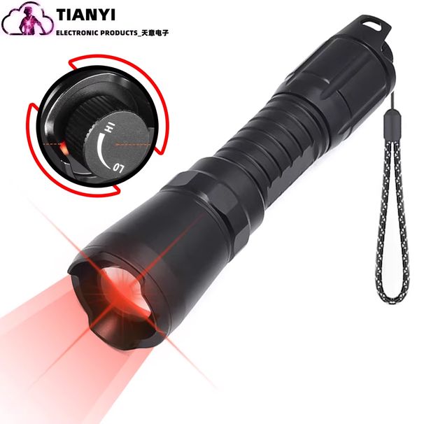 Red Light Magnetic Control Rotary Switch Flashlight Green Light Dust Detection Outdoor Searchlight Stepless Dimming_desvips.com