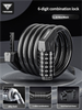 Bicycle Anti-Theft Password 6-Digit Mountain Portable Road Bike Chain Lock Accessories Set_desvips.com