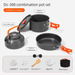 Outdoor Portable 2-3 Person Camping Picnic Teapot Combination With Tableware DS-308 Cookware Set_desvips.com