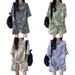Tie-dye Sports Casual Outfit Women, Summer 2022 New Style, Suitable For Petite Figures, Versatile Top And Shorts_desvips.com