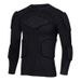 Honeycomb Impact Protection Long Sleeve Sports Armor - Breathable Football Basketball Goalkeeper & Snowboard Protective Gear For Adults (Black)_desvips.com