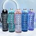 Space Summer Female High Beauty Fitness Straw Cup, Outdoor Sports Water Bottle, Portable Plastic Cup_desvips.com
