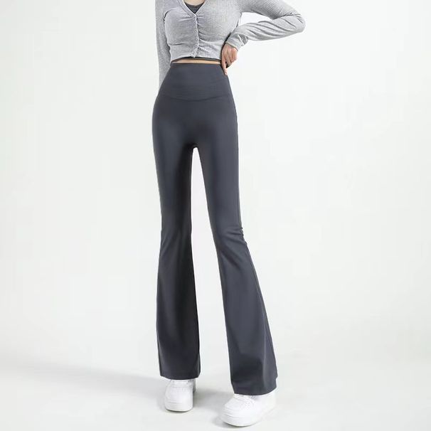 Thin No Embarrassment Line Shark Women's Outer Wear High Waist Tummy Control Fitness Flared Yoga Pants_desvips.com