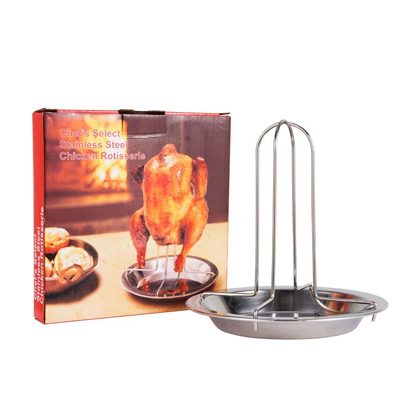 Heavy Duty Camping Grill - Carbon Steel Chicken Rotisserie With Non-Stick Coating For Outdoor BBQ_desvips.com