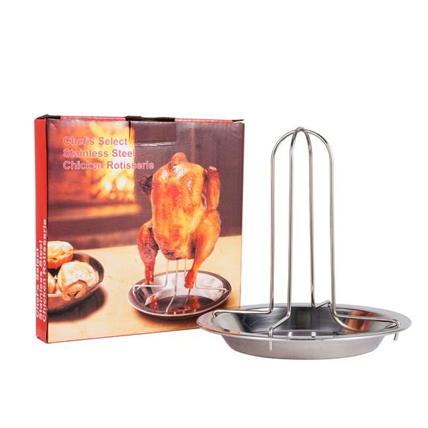 Heavy Duty Camping Grill - Carbon Steel Chicken Rotisserie With Non-Stick Coating For Outdoor BBQ_desvips.com