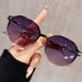 New Style Large-frame Tea Color Sunglasses For Women, Slimming, UV Protection, Sun Protection Glasses, Suitable For Photos, Outdoor Commuting_desvips.com