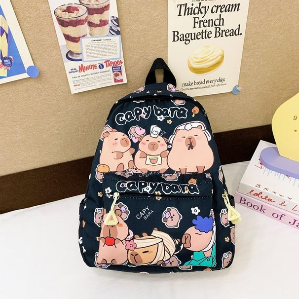 Cute Large Capacity Capybara Backpack Cartoon Breathable Student Schoolbag Nylon Ultra-light Book Bag Back To School_desvips.com