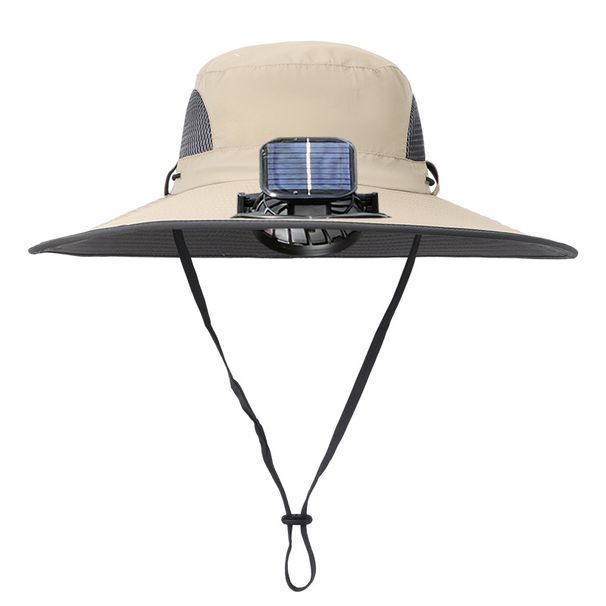 New Solar Fan Hat High Wind Power Rechargeable Men's Summer Outdoor Sunshade Sun Protection Hiking_desvips.com