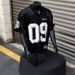 Summer Trendy Brand Letter Print Sports V-Neck Jersey Unisex Niche Design Mesh Breathable Short Sleeve T-Shirt Top_desvips.com