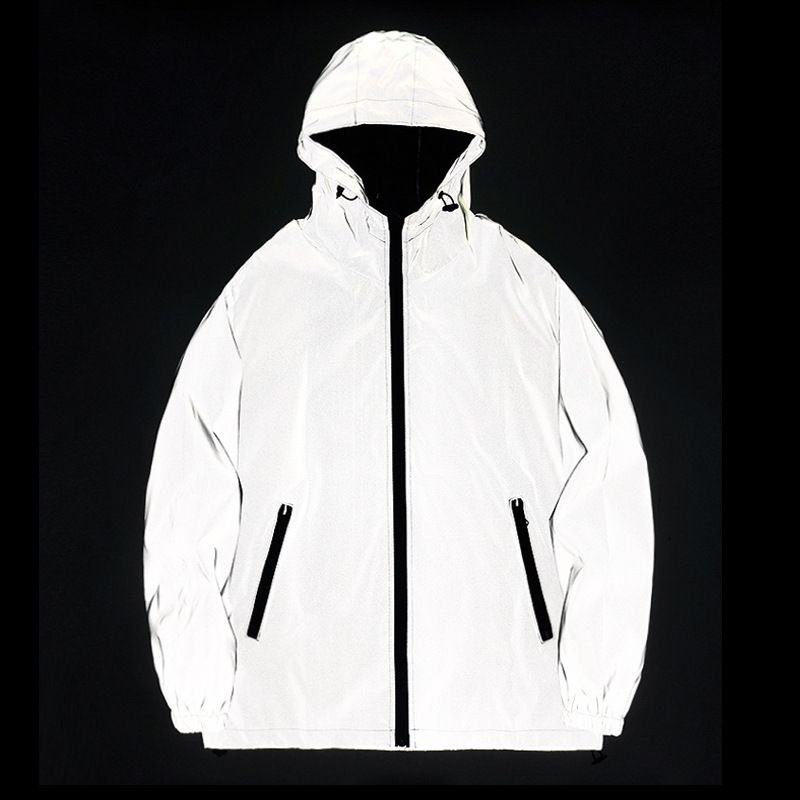 Women's Clothing new couple reflective jacket student men and women solid color class uniform wholesale winter luminous assault windbreaker_desvips.com