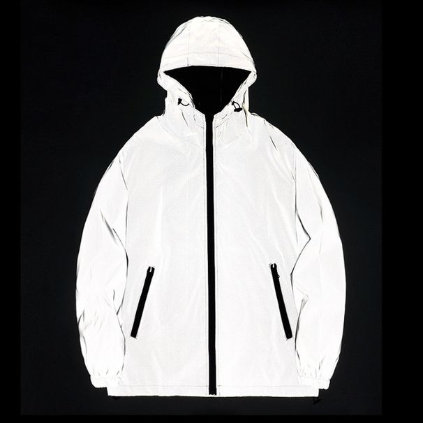 Women's Clothing new couple reflective jacket student men and women solid color class uniform wholesale winter luminous assault windbreaker_desvips.com