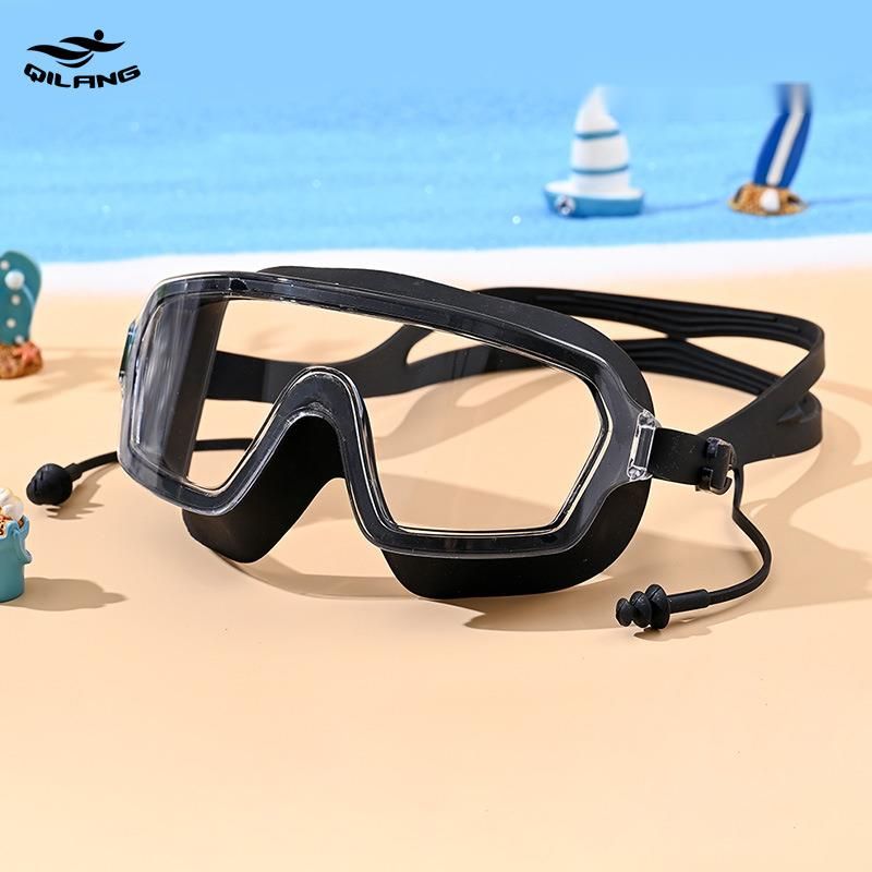 2025 New Waterproof Anti-Fog HD Swim For Men And Women, Professional Integrated Large Frame With Earplugs, Adult Goggles_desvips.com