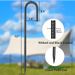 12 Inch J-Shaped Rebar Ground Stakes, 16-Pack Metal Tent Stakes For Fences, Position Kits, And Trampolines (Black)_desvips.com