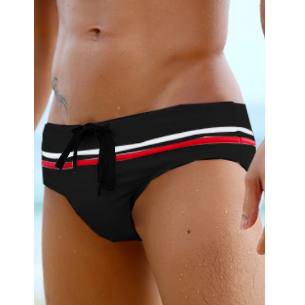 Sexy Low-Rise Solid Swim Shorts - Anti-Peek & Quick-Dry Comfortable Beachwear_desvips.com