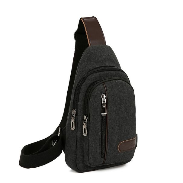 001 2025 New Men's Canvas Chest Crossbody Shoulder Korean Style Small Backpack Casual Waist Bag_desvips.com