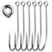 Stainless Steel Lure Soft Sea Fishing Seahorse Tube Long Handle With Ring Live Bait Single Hook 20pcs/box_desvips.com