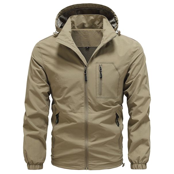 Xiyin Mountaineering Men Spring Autumn Thin Casual Coat Outdoor Waterproof Cross-Border Jacket Foreign Trade Hot Item_desvips.com