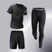 Men's Clothing Men's Sports Suit Quick Drying Tights High Elastic Running Training Basketball Clothes Morning Jogging Cycling Clothes_desvips.com
