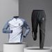 Breathable Long-Sleeve Running Set For Men & Women - Quick-Dry Sports Outfit With Zip Pants For Jogging, Gym & Outdoor Activities_desvips.com