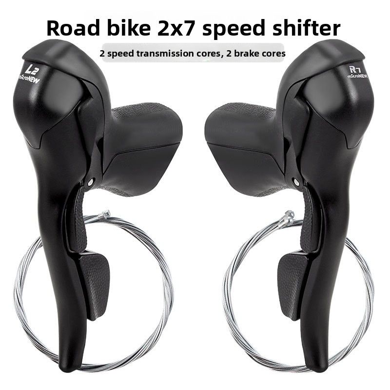 microNEW Road Bike Bicycle Dual Control Shifter 2*7 8 9 10 11 Speed Brake Handle Integrated_desvips.com