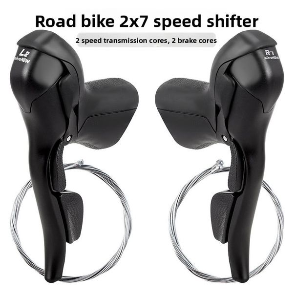 microNEW Road Bike Bicycle Dual Control Shifter 2*7 8 9 10 11 Speed Brake Handle Integrated_desvips.com