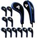 Golf Zipper Iron Cover Club Cover 10 Pcs 12 Pcs Long Zipper Protection Club Iron Cover_desvips.com