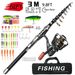 Rod Combo Carbon Fiber Sea Fishing Rod Short Section Portable Travel Lure Rod Casting Rod Fishing Gear Set_desvips.com