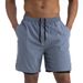 Men's Quick-Dry Sports Shorts - Moisture-Wicking & Breathable For Running Gym & Basketball (US Size 7" Inseam Black/Blue/Gray)_desvips.com