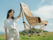 Portable Metal Single Folding Outdoor Camping Lounge Nap Foldable Moon Chair Rest Bed_desvips.com